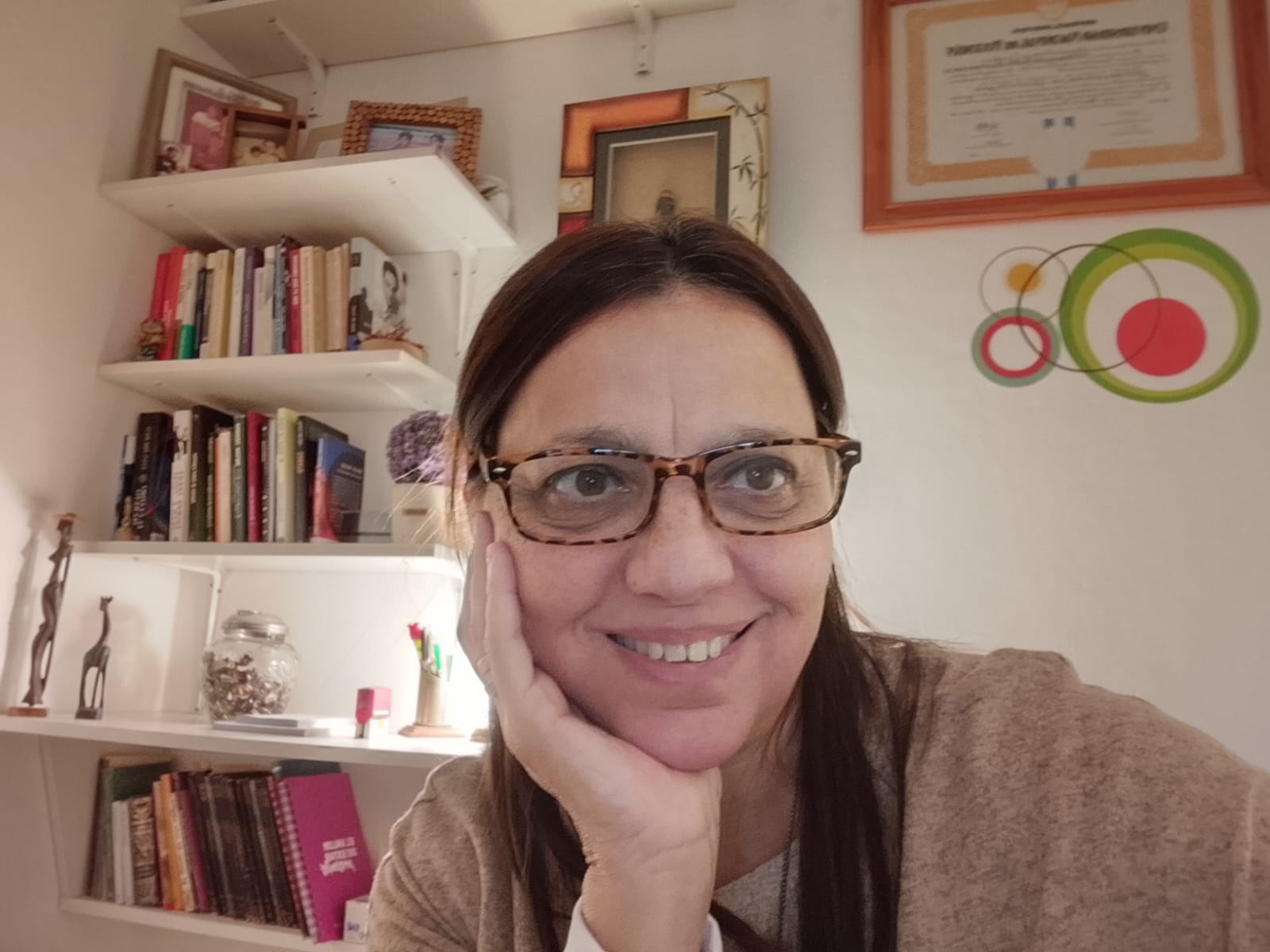 Silvina Fontanarrosa en su consultorio